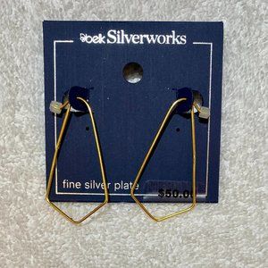 NEW Silver Plate geometric shaped earrings